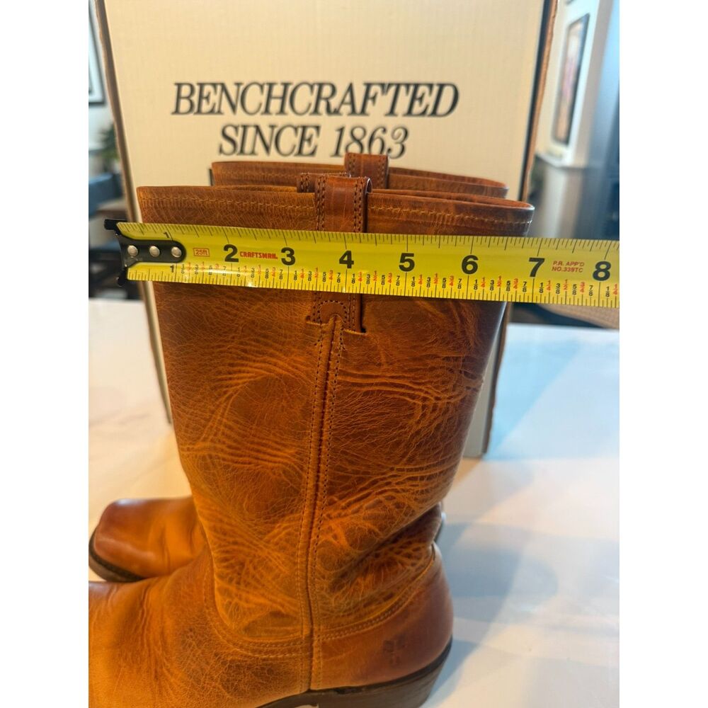FRYE Cavalry 12L Cowboy Boots | Cognac Leather | Size 10M - Picture 6 of 11